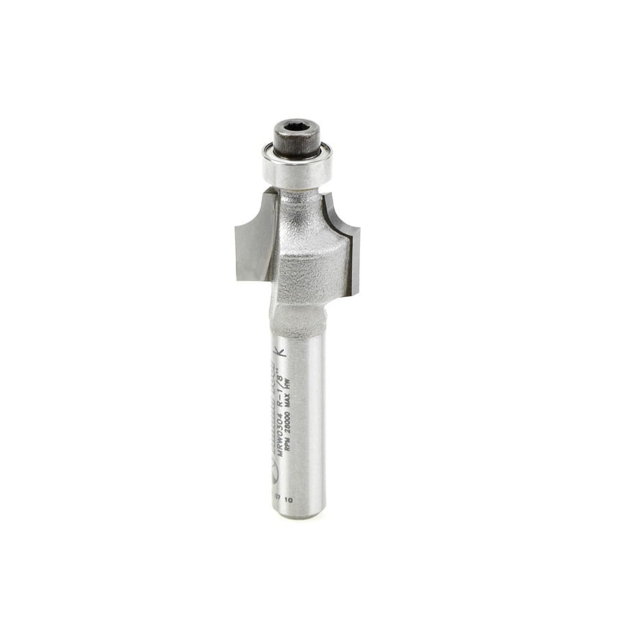Amana Tool. Miniature Corner Rounding Router Bit | 1⁄8 Radius x 9⁄16 Dia x 7⁄16 x 1⁄4" Shank | MRW0304
