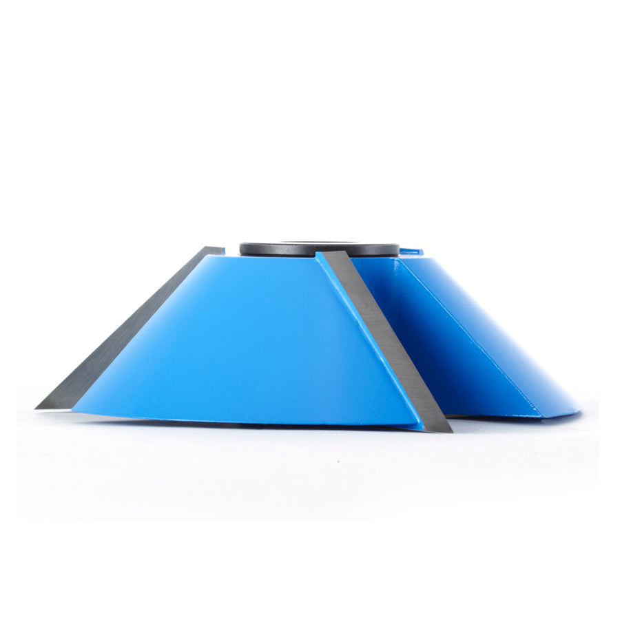 Amana Tool. Carbide Tipped 3 Wing Bevel 45° x 3 1⁄2 Dia x 1 x 1⁄2 & 3⁄4 Bore Shaper Cutter | SC618