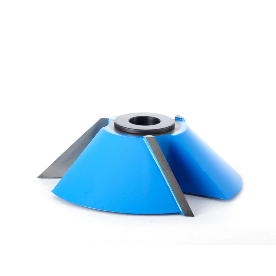 Amana Tool. Carbide Tipped 3 Wing Bevel 45° x 3 1⁄2 Dia x 1 x 1⁄2 & 3⁄4 Bore Shaper Cutter | SC618
