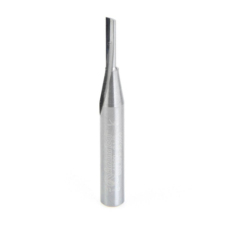 Amana Tool. Plastic Cutting Single 'O' Flute Router Bit | 1⁄8 Dia x 1⁄2 x 1⁄4" Shank | 43500 