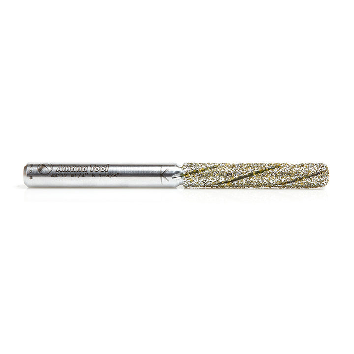Diamond Grit Router Diamond Grit Alloy Steel End Mill CNC Router Bit | 1⁄4 Dia x 1 3⁄8 x 1 ...