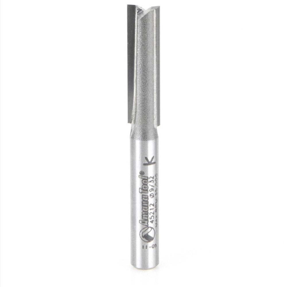 Amana Tool. Straight Plunge Router Bit | 2 Flute | Various Dia x 1" x 1⁄4 Shank | 45212 