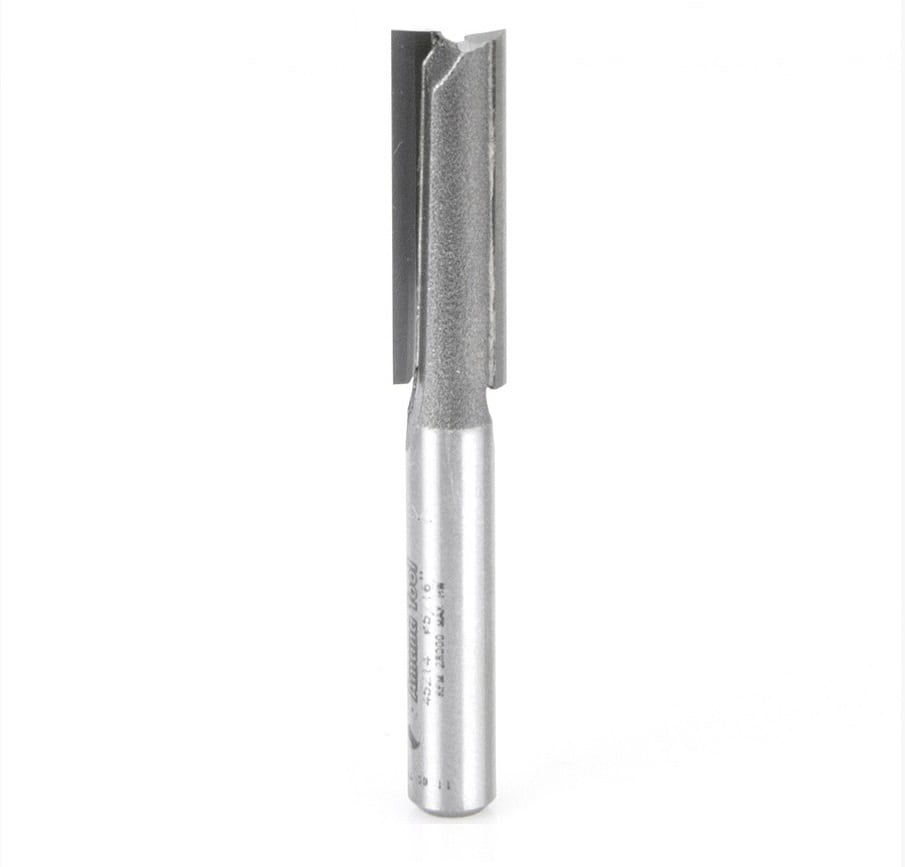 Amana Tool. Straight Plunge Router Bit | 2 Flute | Various Dia x 1" x 1⁄4 Shank | 45214 