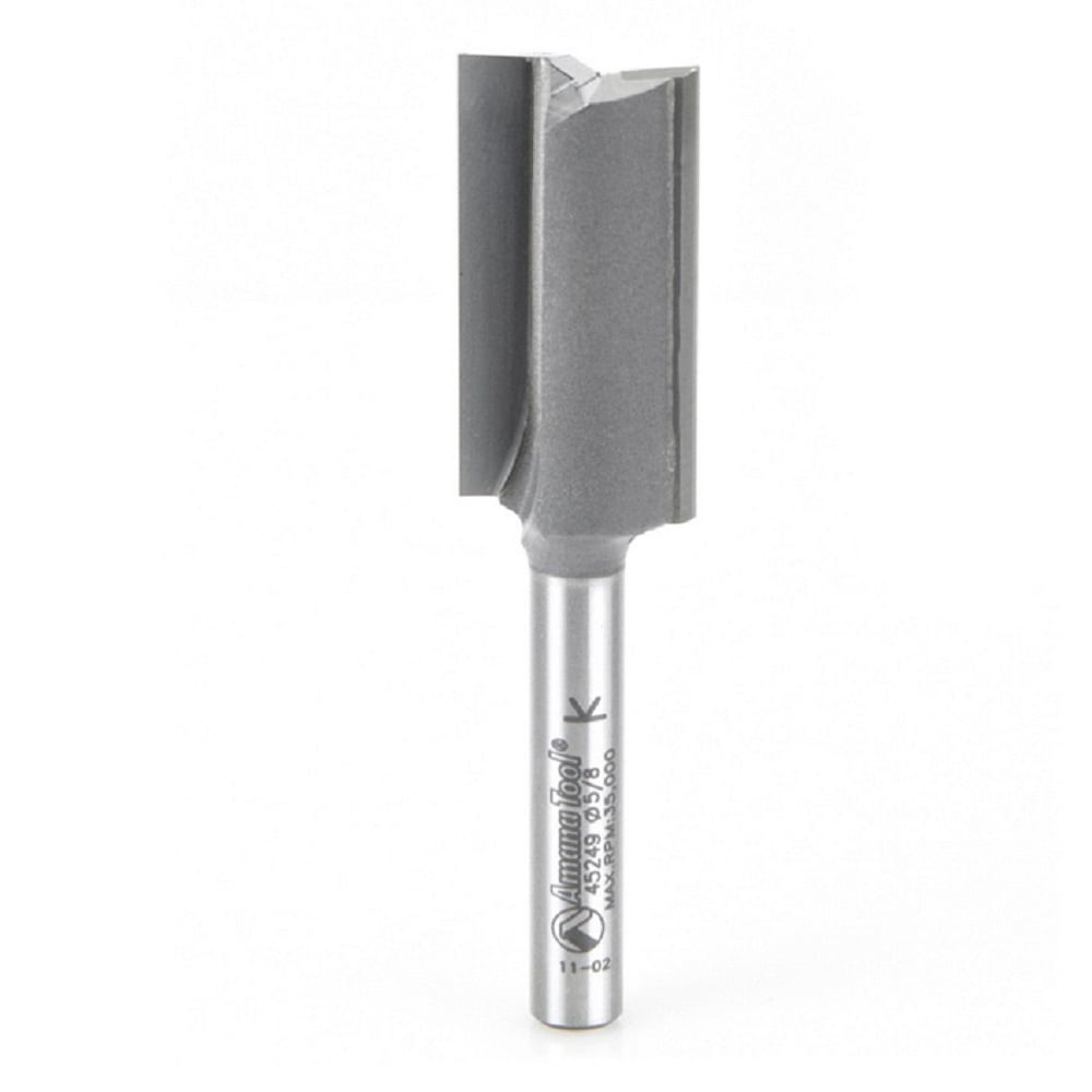 Straight Plunge Router Bit | 2 Flute | 5/8 Dia x 1 1⁄4 x 1⁄4