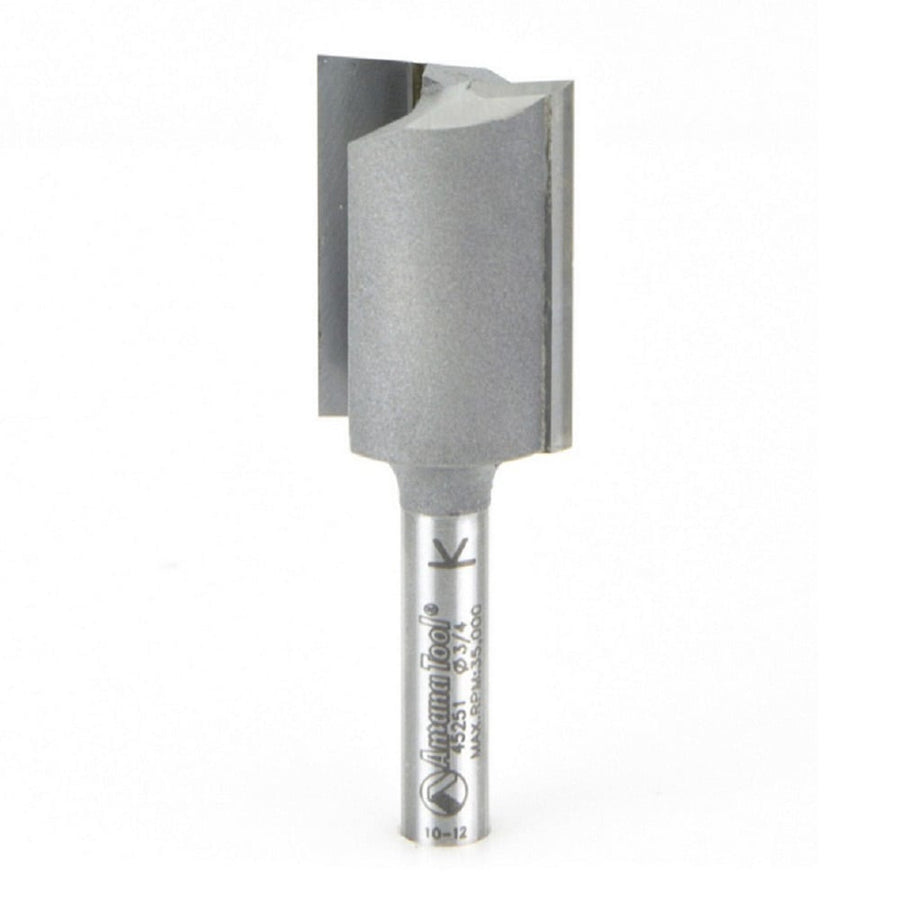 Amana Tool. Straight Plunge Router Bit | 2 Flute | Various Dia x 1" x 1⁄4 Shank | 45251