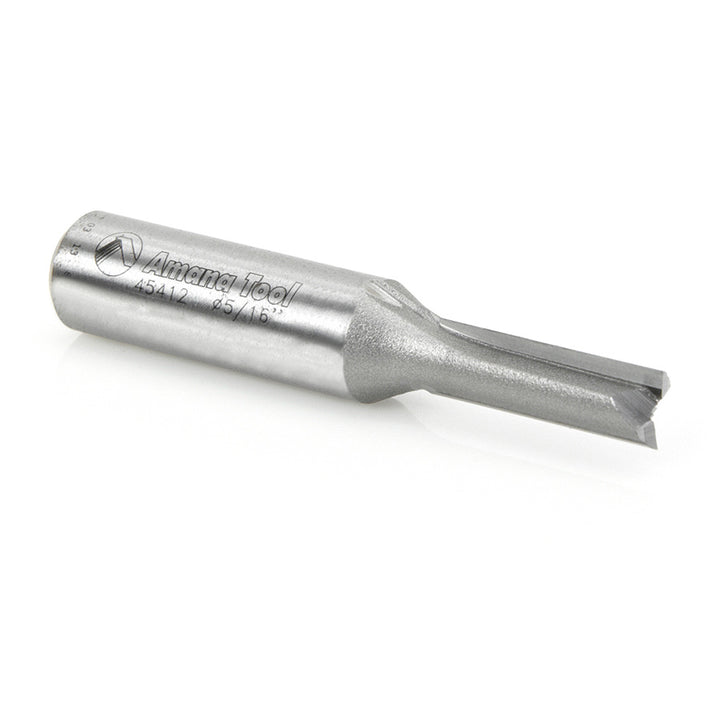 Amana Tool. Straight Plunge Router Bit | 2 Flute | Various Dia x 1" x 1⁄2 Shank | 45412 