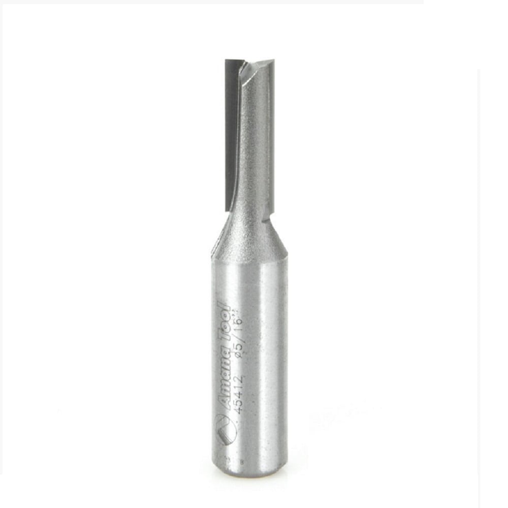 Amana Tool. Straight Plunge Router Bit | 2 Flute | Various Dia x 1" x 1⁄2 Shank | 45412 