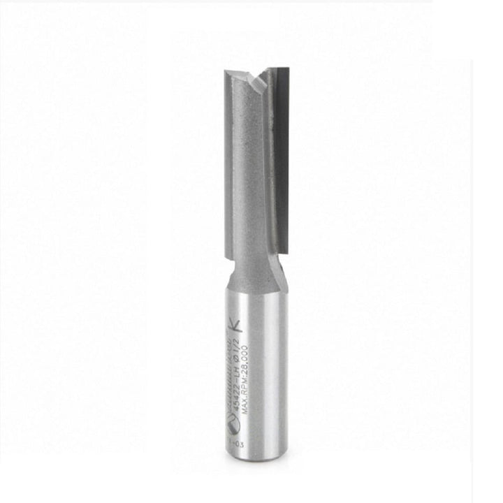 Amana Tool. Left Hand Straight Plunge Router Bit | 2 Flute | 1⁄2 Dia x 1 1⁄2 x 1⁄2" Shank | 45422-LH 