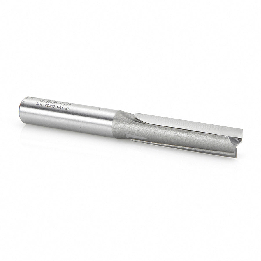 Amana Tool. 3°Production Shear Straight Plunge Router Bit | 2 Flute | 1⁄2 Dia x 2" x 1⁄2 Shank | 45426-PS 