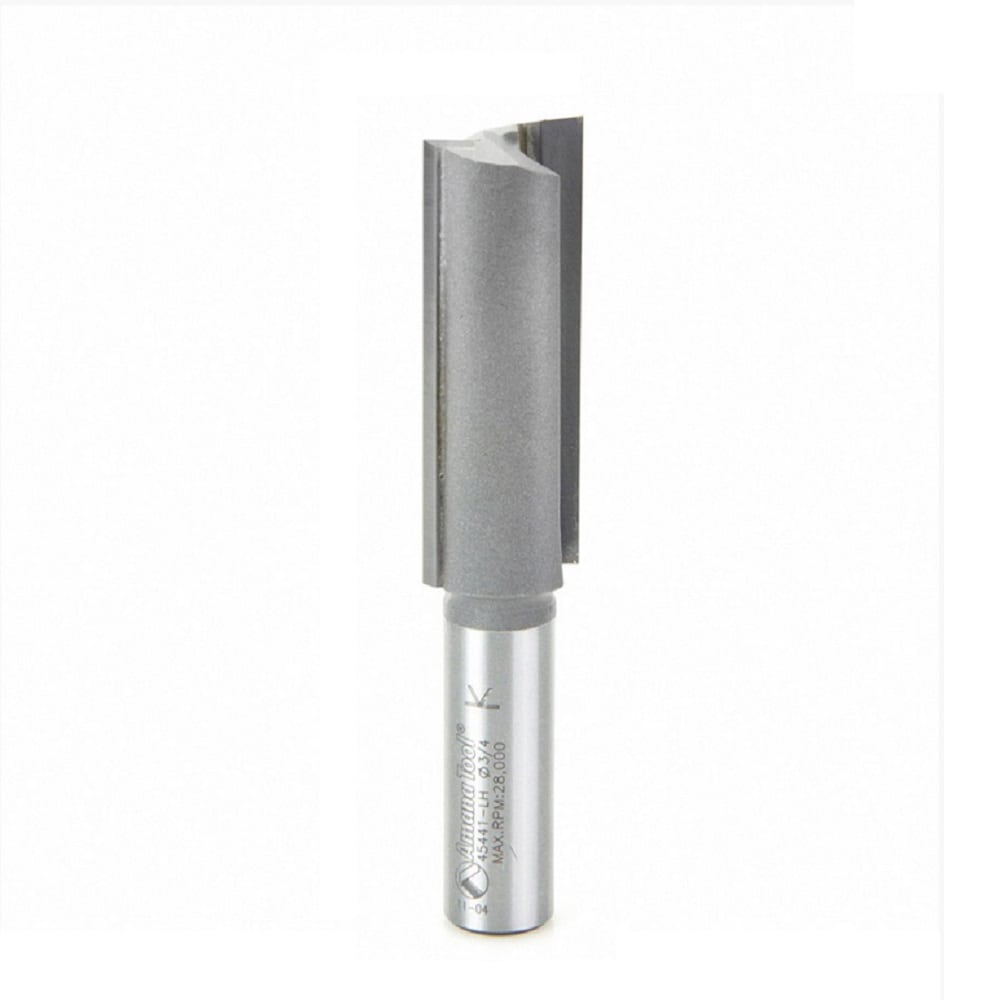 Amana Tool. Left Hand Straight Plunge Router Bit | 2 Flute | Various Dia x 2" x 1⁄2 Shank | 45441-LH 