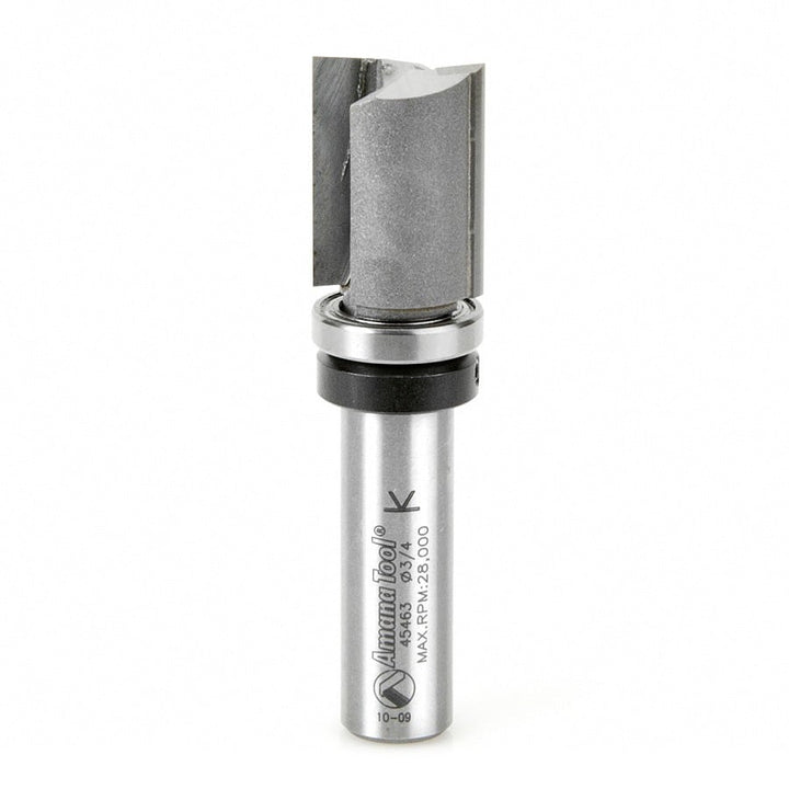 Amana Tool. Flush Trim Plunge Router Bit | Various Dia x 1 x 1⁄2"Shank with Upper BB | 45463 