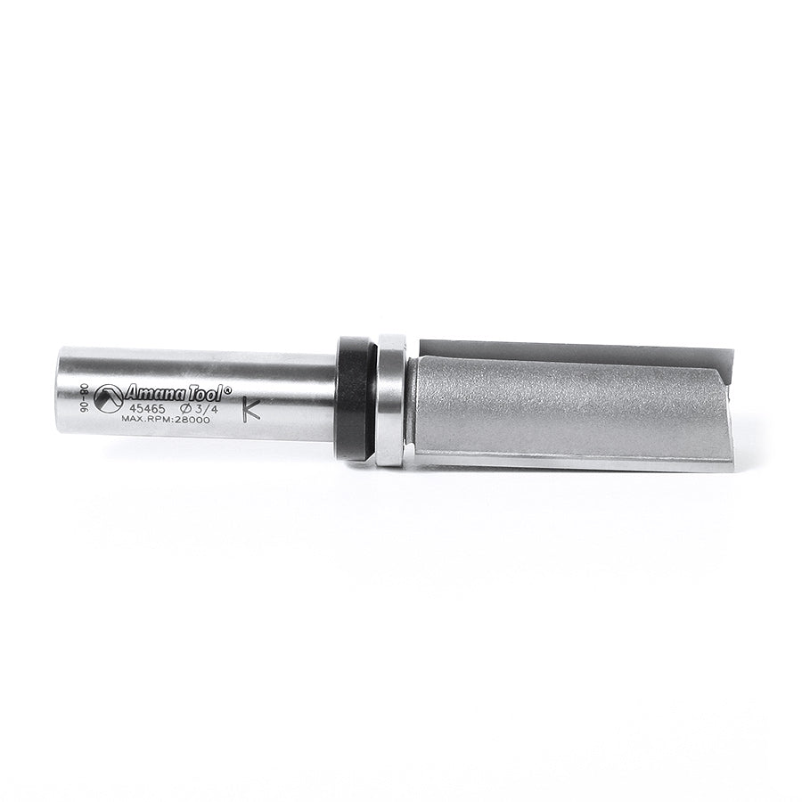 Amana Tool. Carbide Tipped Flush Trim Plunge Template Router Bit | 2 Flute | 45465