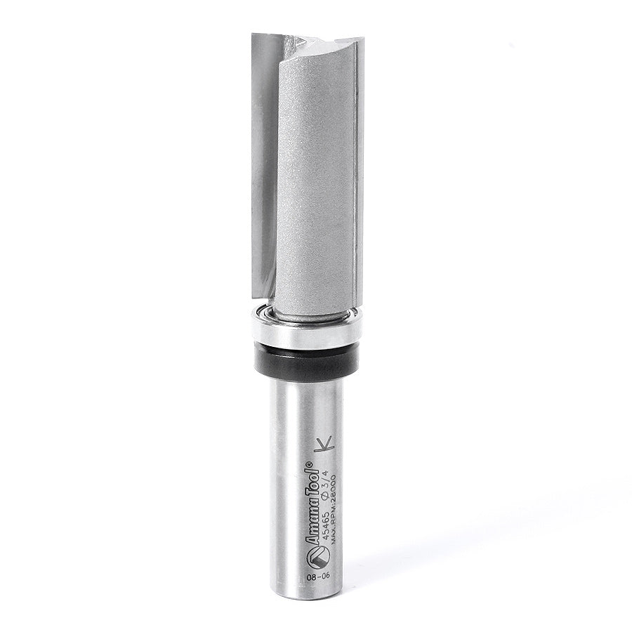 Amana Tool. Carbide Tipped Flush Trim Plunge Template Router Bit | 2 Flute | 45465