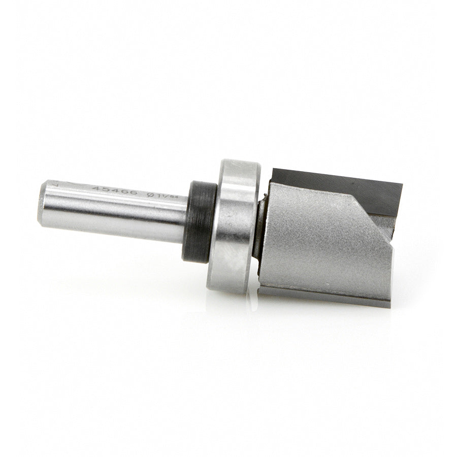 Amana Tool. Flush Trim Plunge Router Bit | 1 Dia x 1 x 3⁄8"Shank with Upper BB | 45466 