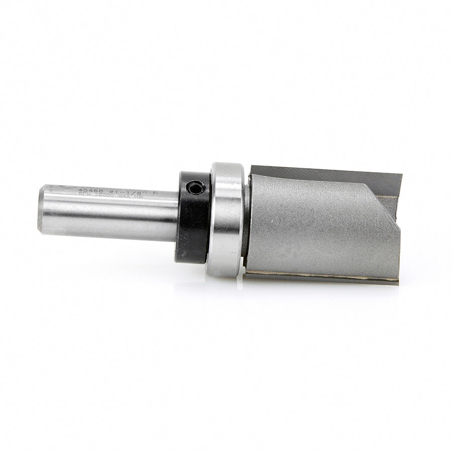 Amana Tool. Flush Trim Plunge Router Bit | 1 1⁄8 Dia x 1 1⁄2 x 1⁄2" Shank with Upper BB | 45468 