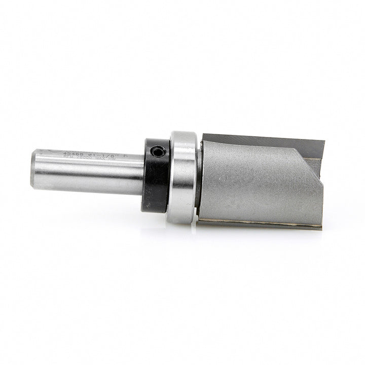 Amana Tool. Flush Trim Plunge Router Bit | 1 1⁄8 Dia x 1 1⁄2 x 1⁄2" Shank with Upper BB | 45468 