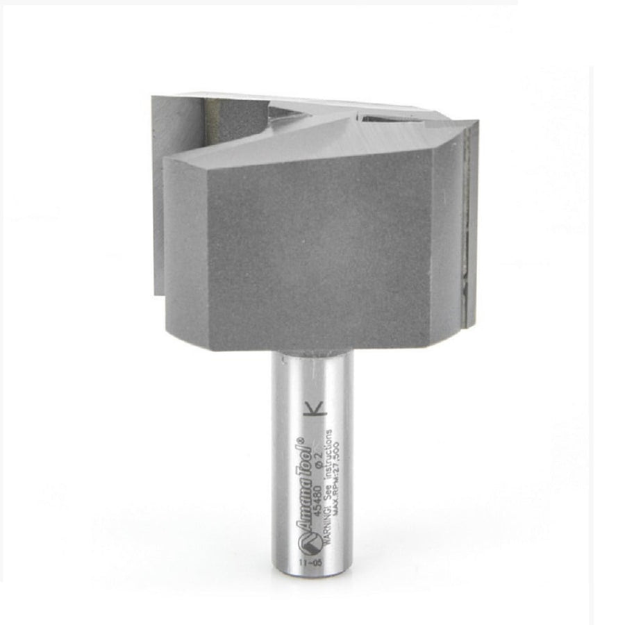 Amana Tool. Straight Plunge Router Bit | 2 Flute | Various Dia x 1 1⁄4 x 1⁄2" Shank | 45480