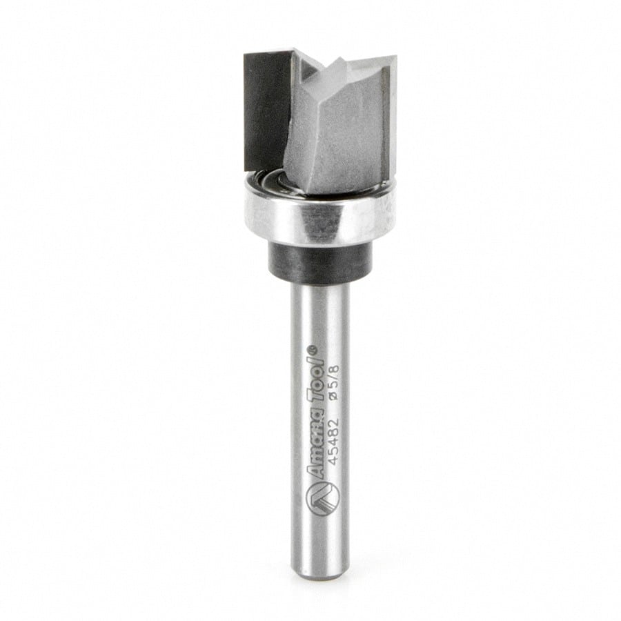 Amana Tool. Flush Trim Plunge Router Bit | Various Dia x 1⁄2 x 1⁄4 Shank with Upper BB | 45487 