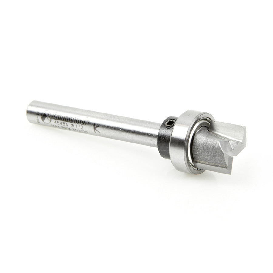 Amana Tool. Flush Trim Plunge Router Bit | 1⁄2 Dia x 3⁄8 x 1⁄4"Shank with Upper BB | 45484 