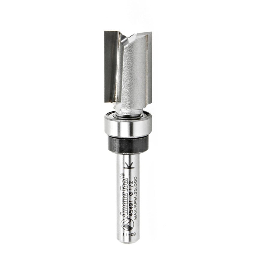 Amana Tool. Flush Trim Plunge Router Bit | Various Dia x 3⁄4 x 1⁄4 Shank with Upper BB | 45491 