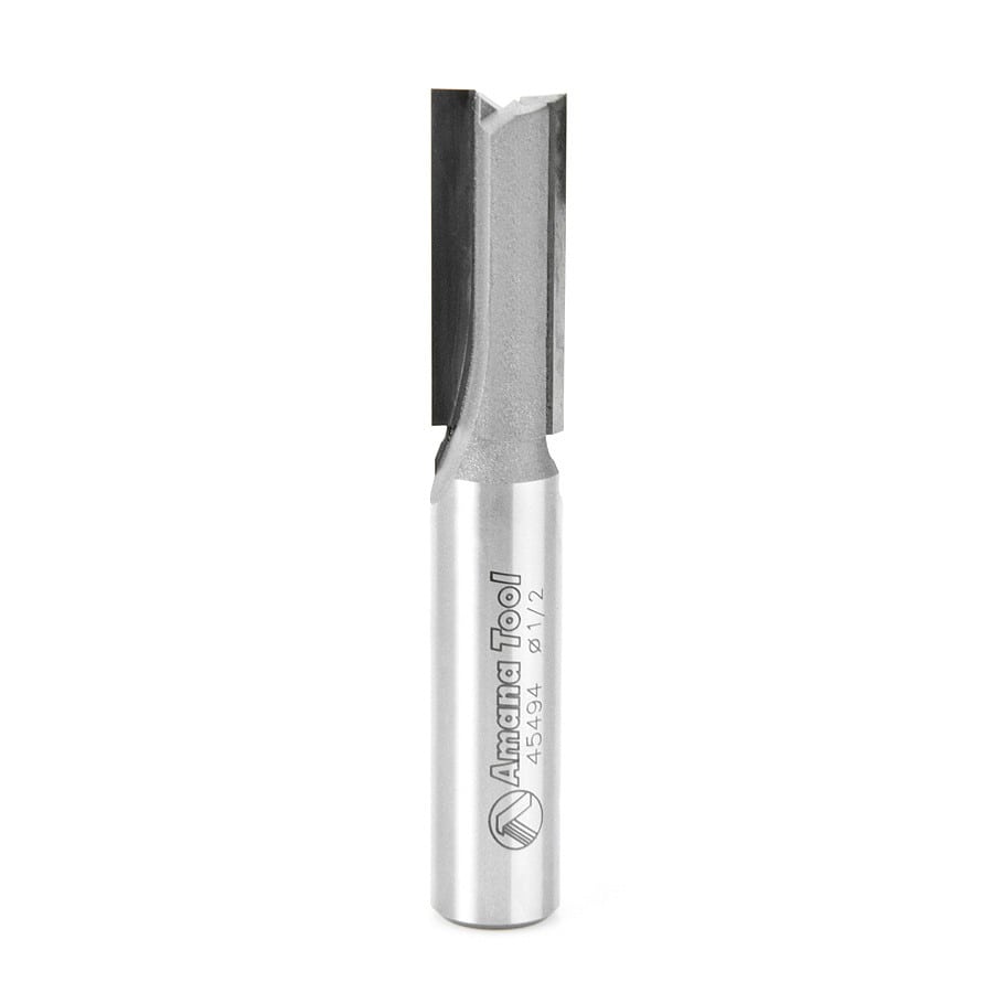 Amana Tool. Leigh Straight Plunge Router Bit | 1⁄2 Dia x 1 1⁄4 x 1⁄2" Shank | 45494 