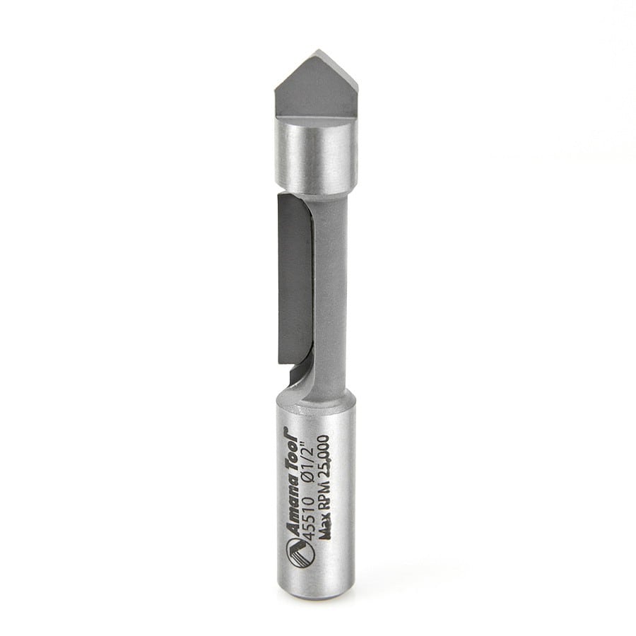 Amana Tool. Concave Grind Router Bit | 1⁄2 Dia x 1 3⁄16 x 1⁄2" Shank | 45510