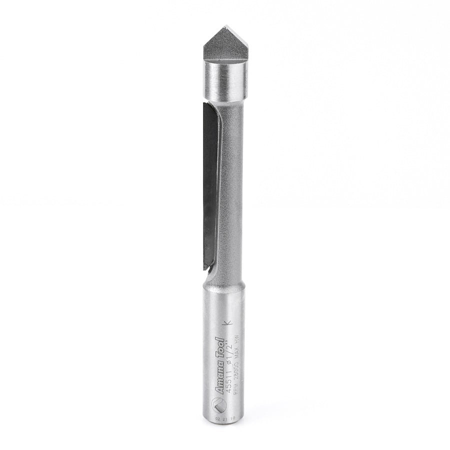 Amana Tool. Concave Grind Router Bit | 1⁄2 Dia x 2 x 1⁄2" Shank | 45511 