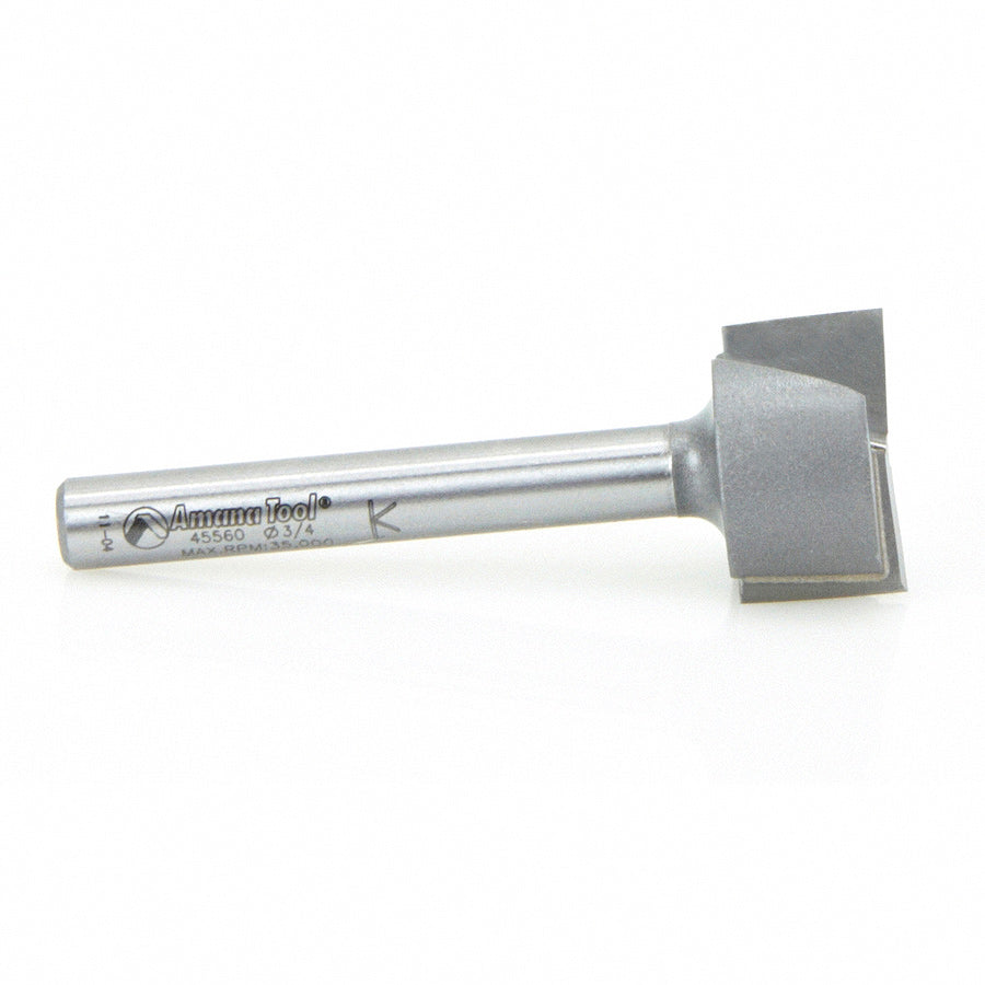 Amana Tool. Bottom Cleaning Router Bit | 2 Flute | 3⁄4 Dia x 7⁄16 x 1⁄4" Shank | 45560 