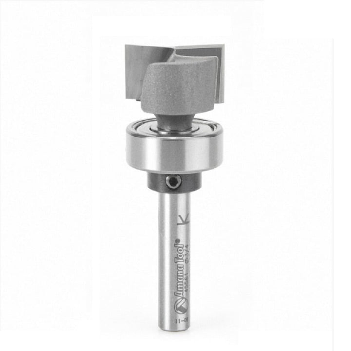 Amana Tool. Bottom Cleaning Router Bit | 2 Flute | 3⁄4 Dia x 7⁄16 x 1⁄4"Shank with Upper BB | 45561 