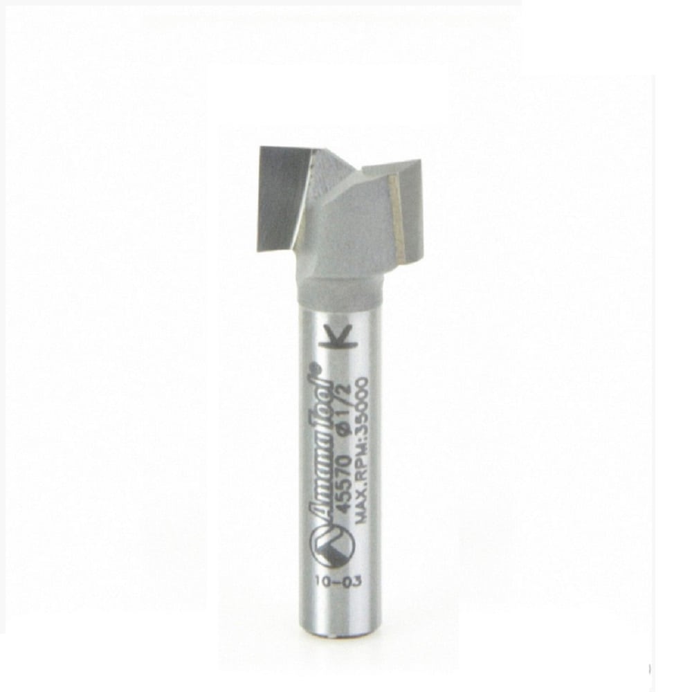 Amana Tool. Mortising Straight Plunge Router Bit | 2 Flute | 1⁄2 Dia x 5⁄16 x 1⁄4" Shank | 45570 