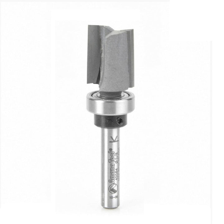 Amana Tool. Mortising Straight Plunge Router Bit | 2 Flute | Various Dia x 3⁄4 x 1⁄4"Shank with Upper BB | 45584 