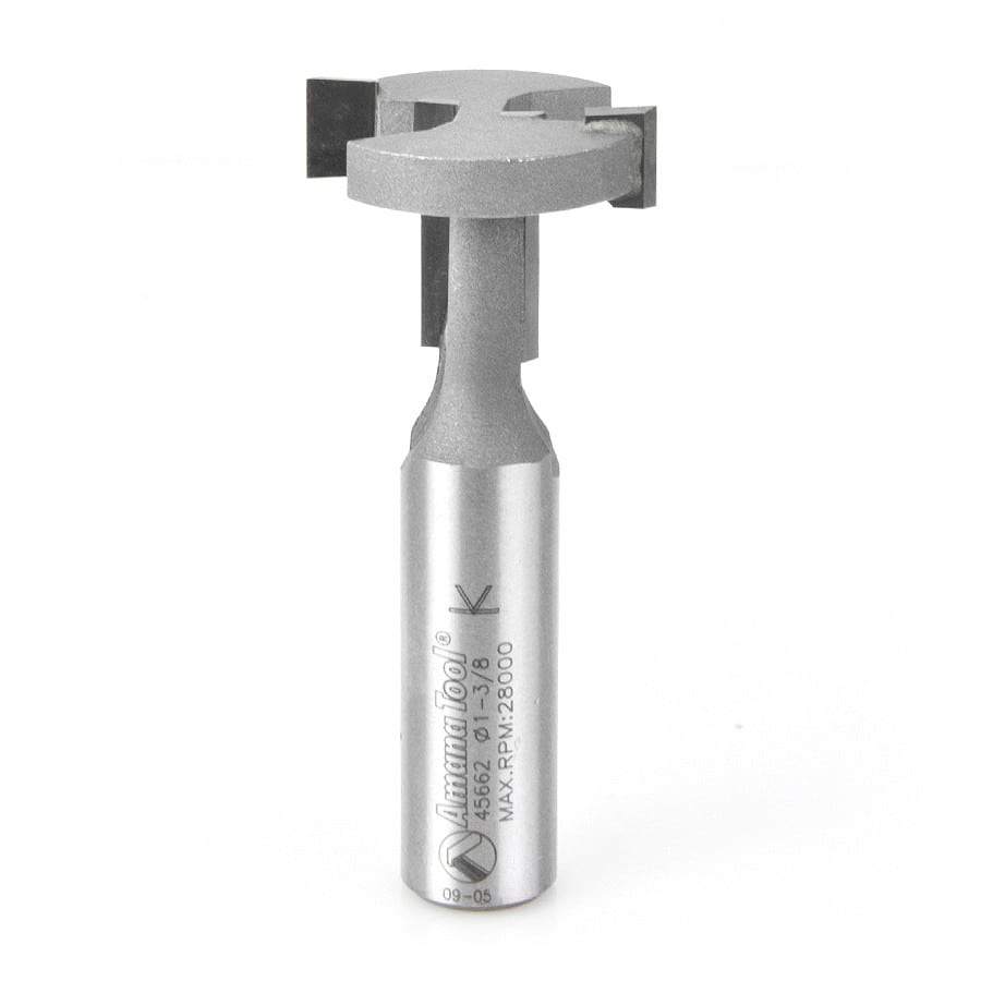 Amana Tool. T-Slot Square Edge Router Bit | 1 3⁄8 Dia x 7⁄8 x 1⁄2" Shank | 45662 