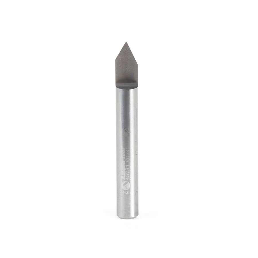 Amana Tool. Engraving Router Bit | 60°x 0.010 Tip Width x 1⁄4 Shank | 45761 