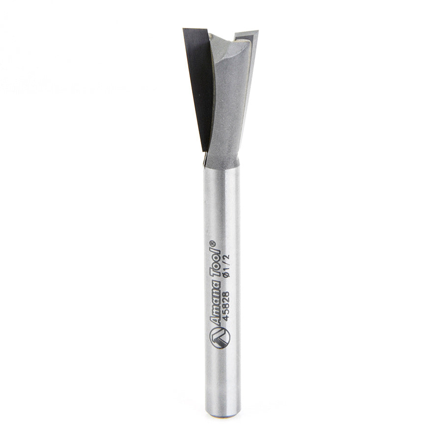 Dovetail Router Bit | 8 Deg x 1/2 Dia x .825 x 1/4 Inch Shank | 45828