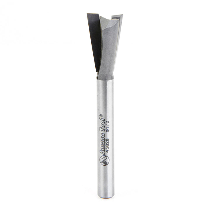 Dovetail Router Bit | 8 Deg x 1/2 Dia x .825 x 1/4 Inch Shank | 45828