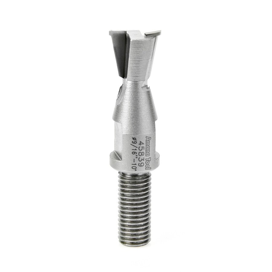 Amana Tool. Dovetail Router Bit | 10°x 9⁄16 Dia x 3⁄8 BSF Shank | 45839