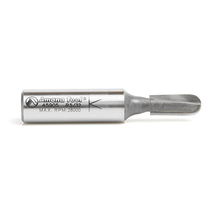 Amana Tool. Core Box Router Bit | 5⁄32 Radius x 5⁄16 Dia x 3⁄4 x 1⁄2"Shank | 45905 