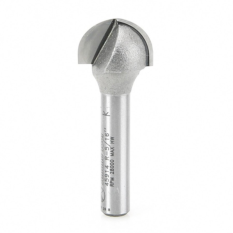 Core Box Router Bit | 5⁄16 Radius x 5⁄8 Dia x 7⁄16 x 1⁄4