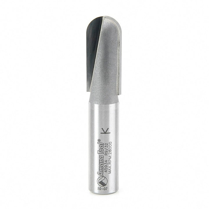 Amana Tool. Core Box Router Bit | 9⁄32 Radius x 9⁄16 Dia x 1 1⁄4 x 1⁄2"Shank | 45934 