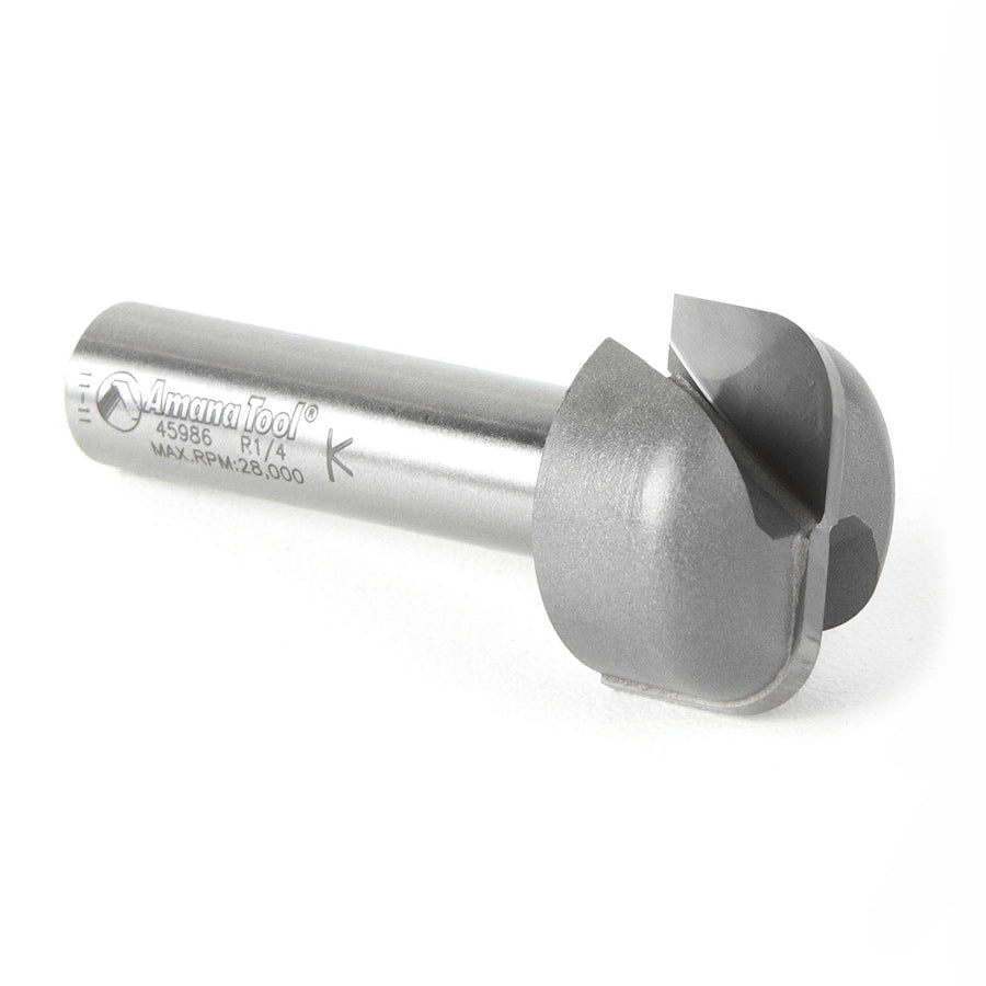 Bowl Router File Bowl & Tray Router Bit | 1⁄4 Radius x 1 1⁄8 Dia x 5⁄8 x 1⁄2