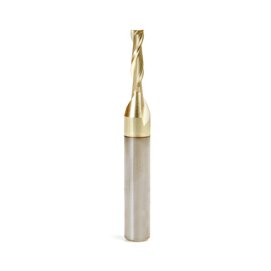 Amana Tool. Spiral Composite Up-Cut CNC Router Bit | 1⁄8 Dia x 1⁄2 x 1⁄4 Shank x 2" Long | 46040 