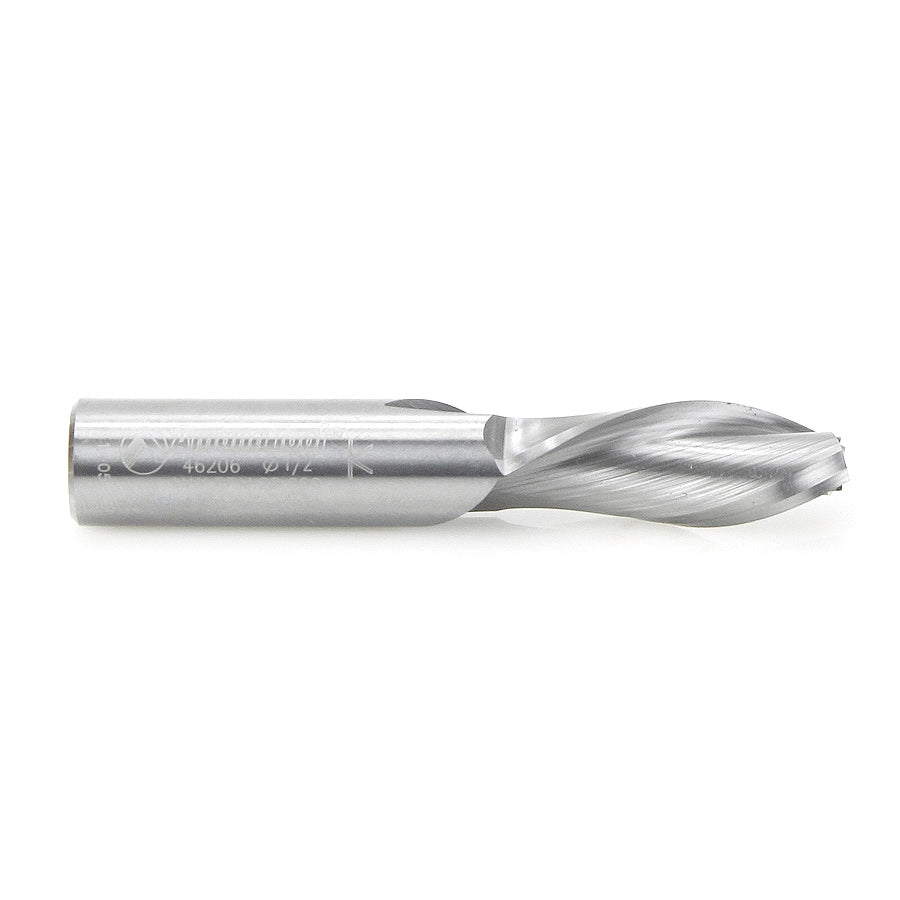 Amana Tool. Spiral Plunge Down-Cut CNC Router Bit | 1⁄2 Dia x 1 1⁄4 x 1⁄2" Shank | 46206 