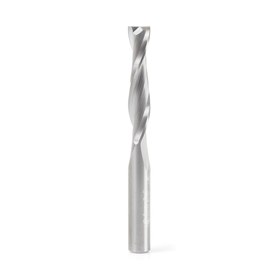 Amana Tool. Flat Bottom Spiral CNC Router Bit | 1⁄4 Dia x 1 1⁄4 x 1⁄4 Shank x 2 1⁄2" Long | 46274 