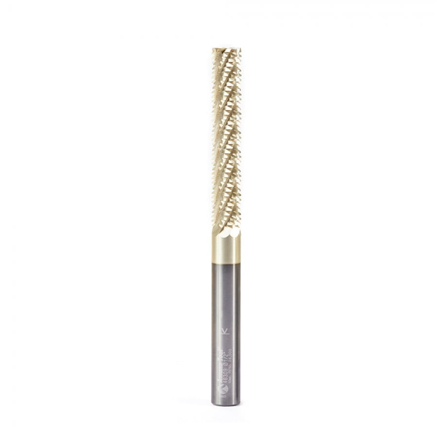 Amana Tool. Spiral Compression CNC Router Bit | 1⁄2 Dia x 3 x 1⁄2 Shank x 3" Long | 46309