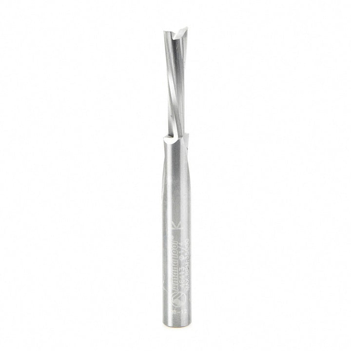 Amana Tool. Plastic Cutting Slow Spiral 'O' Flute Router Bit | 1⁄4 Dia x 3⁄4 x 1⁄4" Shank Down-Cut | 46413 