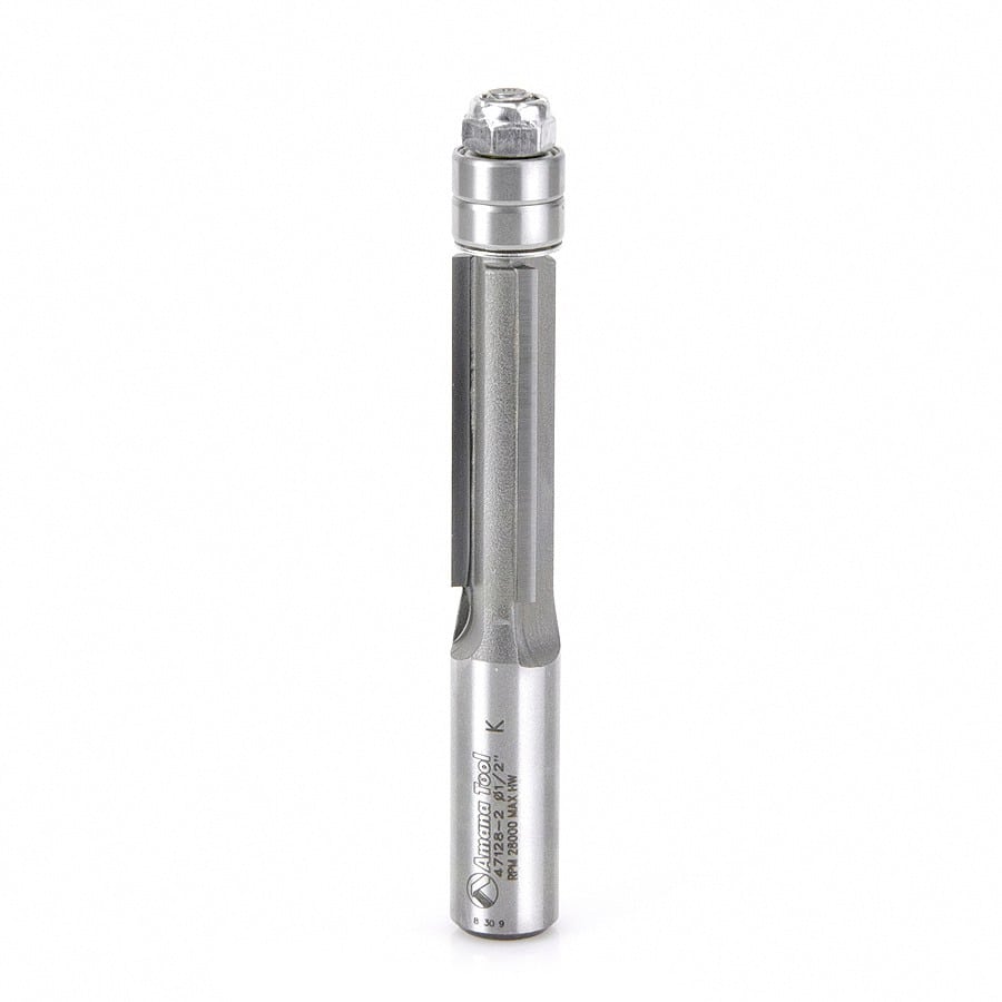 Amana Tool. Flush Trim Router Bit | 1⁄2 Dia x 1 1⁄2 x 1⁄2 Shank | 3 Flute | 47128-2 