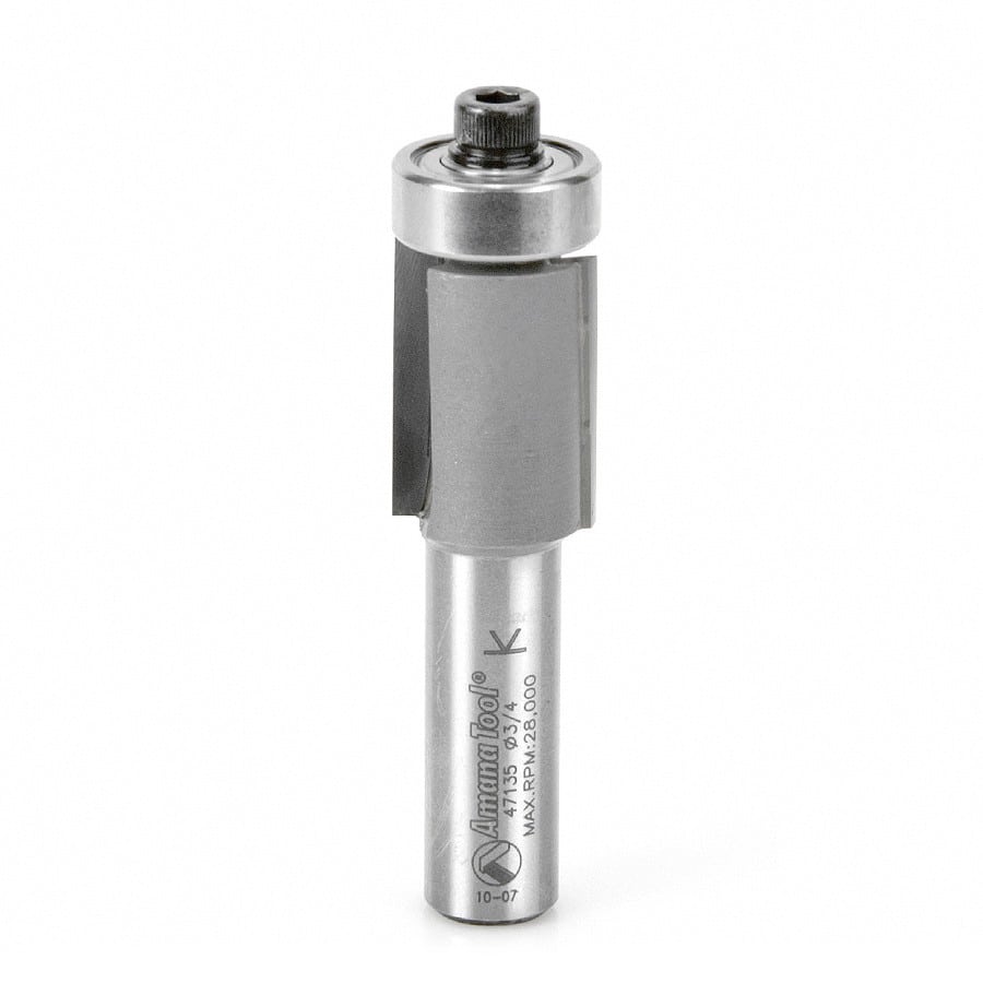 Amana Tool. 3 Degree Shear Router Bit | 3⁄4 Dia x 1 x 1⁄2"Shank | Down-Shear | 47135 