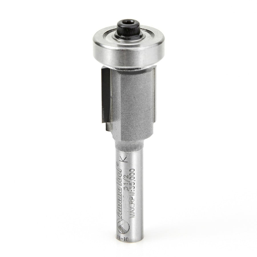 Amana Tool. Overhang Trim Router Bit | 1⁄16 Overhang x 1⁄2 Dia x 1⁄2 x 1⁄4" Shank | 47192 