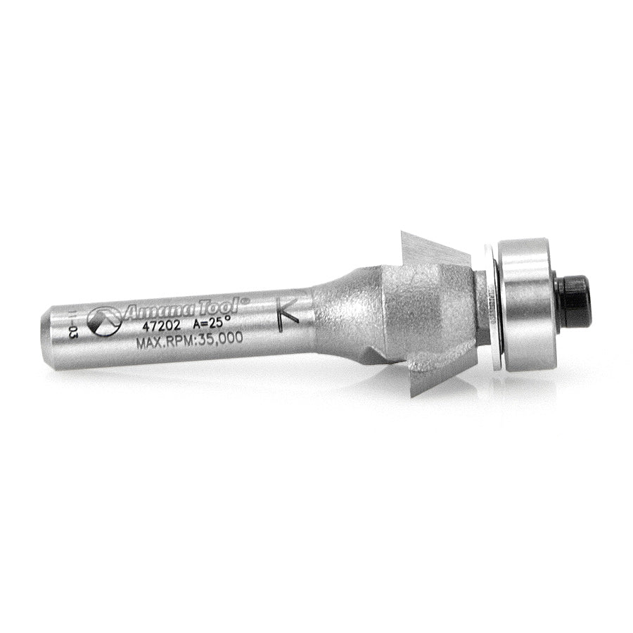 Amana Tool. Carbide Tipped Bevel Laminate Trim Router Bit | 2 Flute | 47202