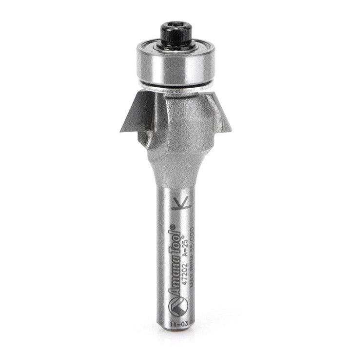 Amana Tool. Carbide Tipped Bevel Laminate Trim Router Bit | 2 Flute | 47202